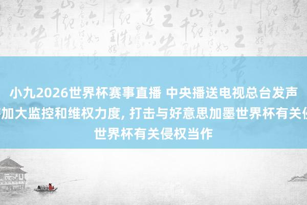 小九2026世界杯赛事直播 中央播送电视总台发声明, 称将加大监控和维权力度, 打击与好意思加墨世界杯有关侵权当作