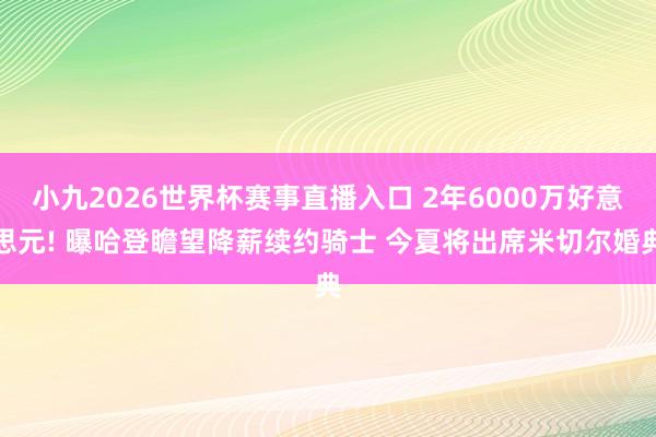 小九2026世界杯赛事直播入口 2年6000万好意思元! 曝哈登瞻望降薪续约骑士 今夏将出席米切尔婚典