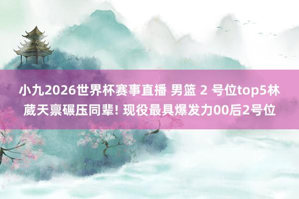 小九2026世界杯赛事直播 男篮 2 号位top5林葳天禀碾压同辈! 现役最具爆发力00后2号位
