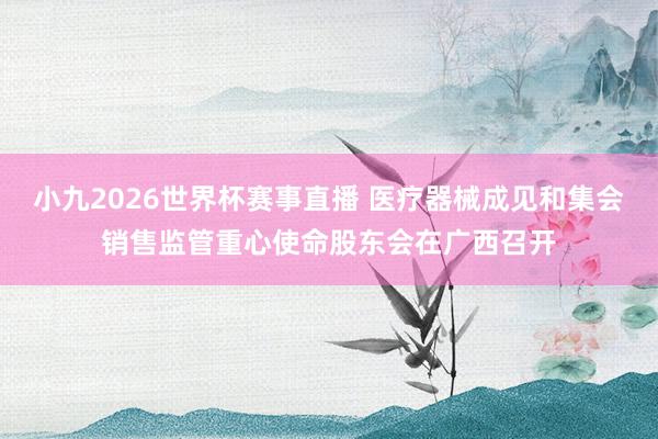 小九2026世界杯赛事直播 医疗器械成见和集会销售监管重心使命股东会在广西召开