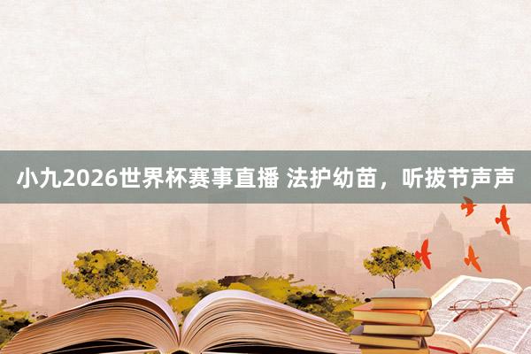 小九2026世界杯赛事直播 法护幼苗，听拔节声声