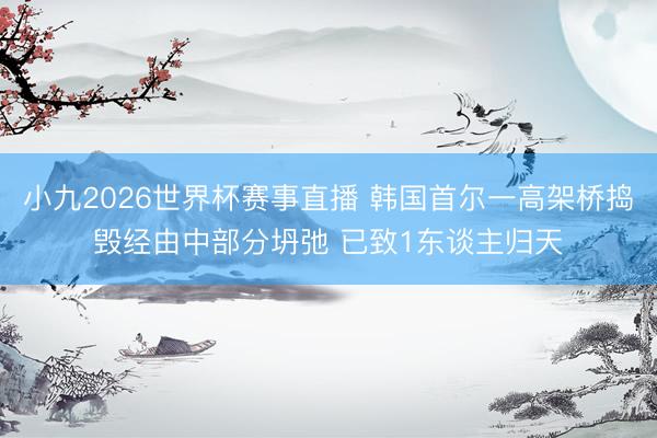 小九2026世界杯赛事直播 韩国首尔一高架桥捣毁经由中部分坍弛 已致1东谈主归天